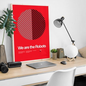 We Are The Robots Print: Minimalist New Wave Music Poster bild 5