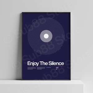 Enjoy The Silence Inspired Lyrics Print | Music Print | Unframed Indie Music Art | Concert Poster | Gig Poster
