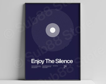Enjoy The Silence Inspired Lyrics Print | Music Print | Unframed Indie Music Art | Concert Poster | Gig Poster