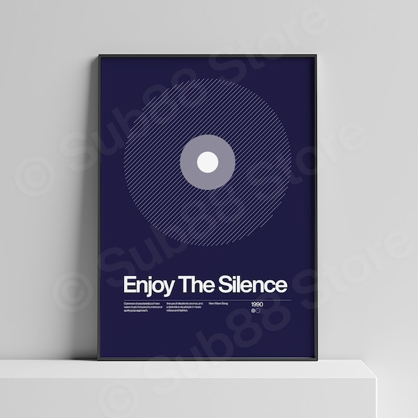 Enjoy The Silence Inspired Lyrics Print | Music Print | Unframed Indie Music Art | Concert Poster | Gig Poster