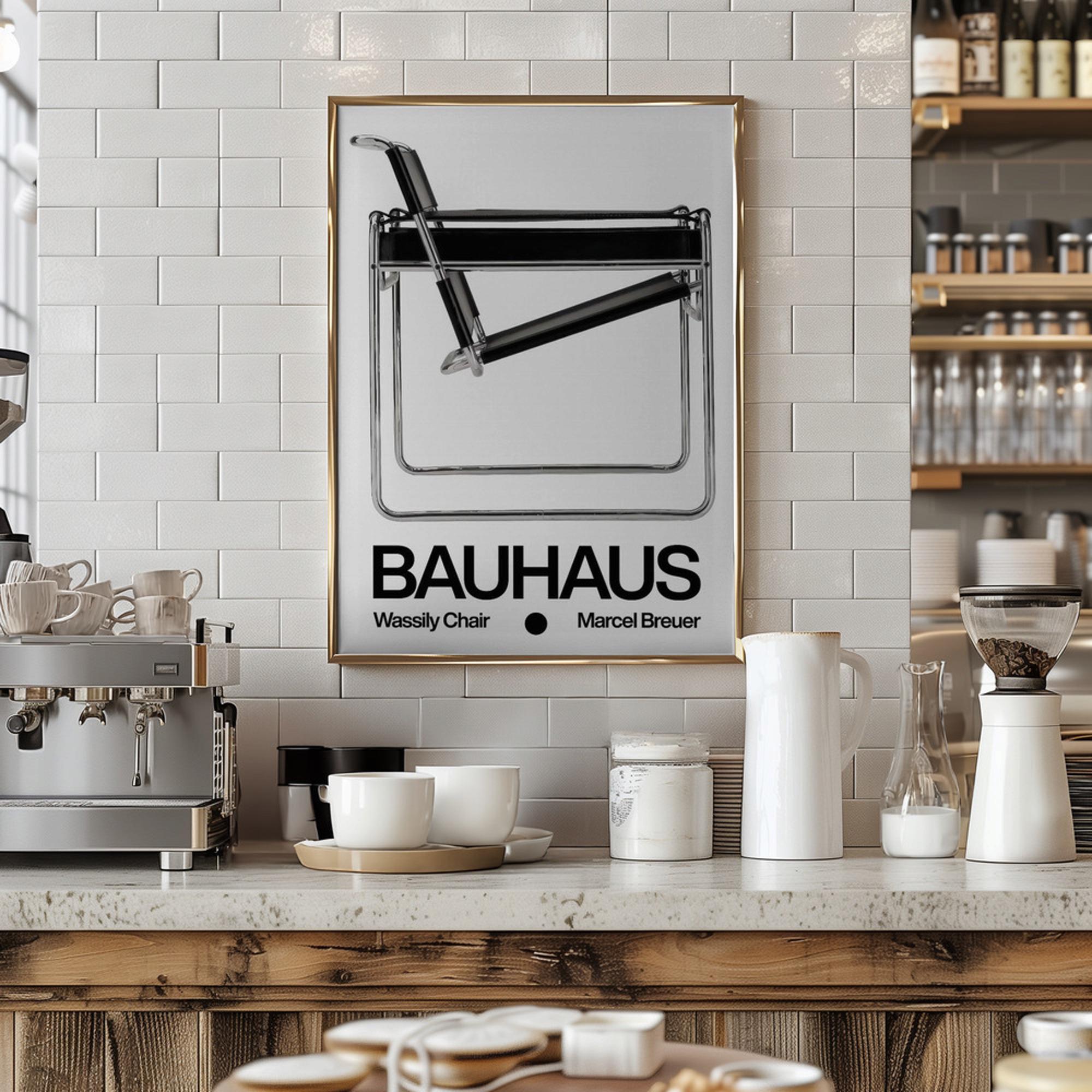 Wassily Chair Bauhaus Poster | Marcel Breuer Mid-century Modern Print ...