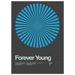 Forever Young Lyrics Print: 80s New Wave Music Poster image 7