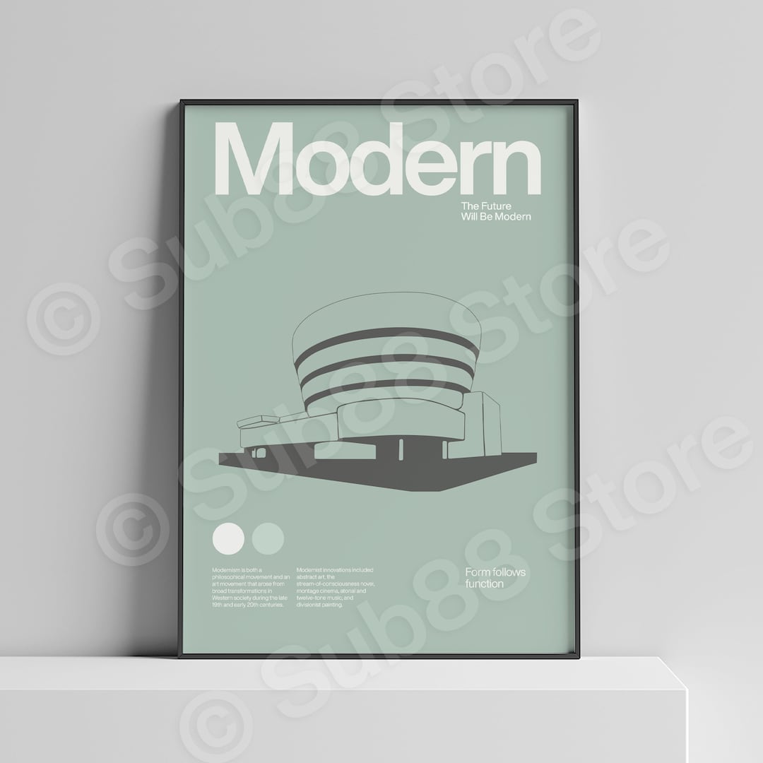 Modernisation Poster Modern Poster Modernism Minimal Graphic Architecture Bauhaus Guggenheim ...