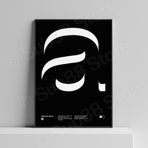 Poster Helvetica Neue a - typographic minimalistic poster - Typeface wall art - Modern wall decor