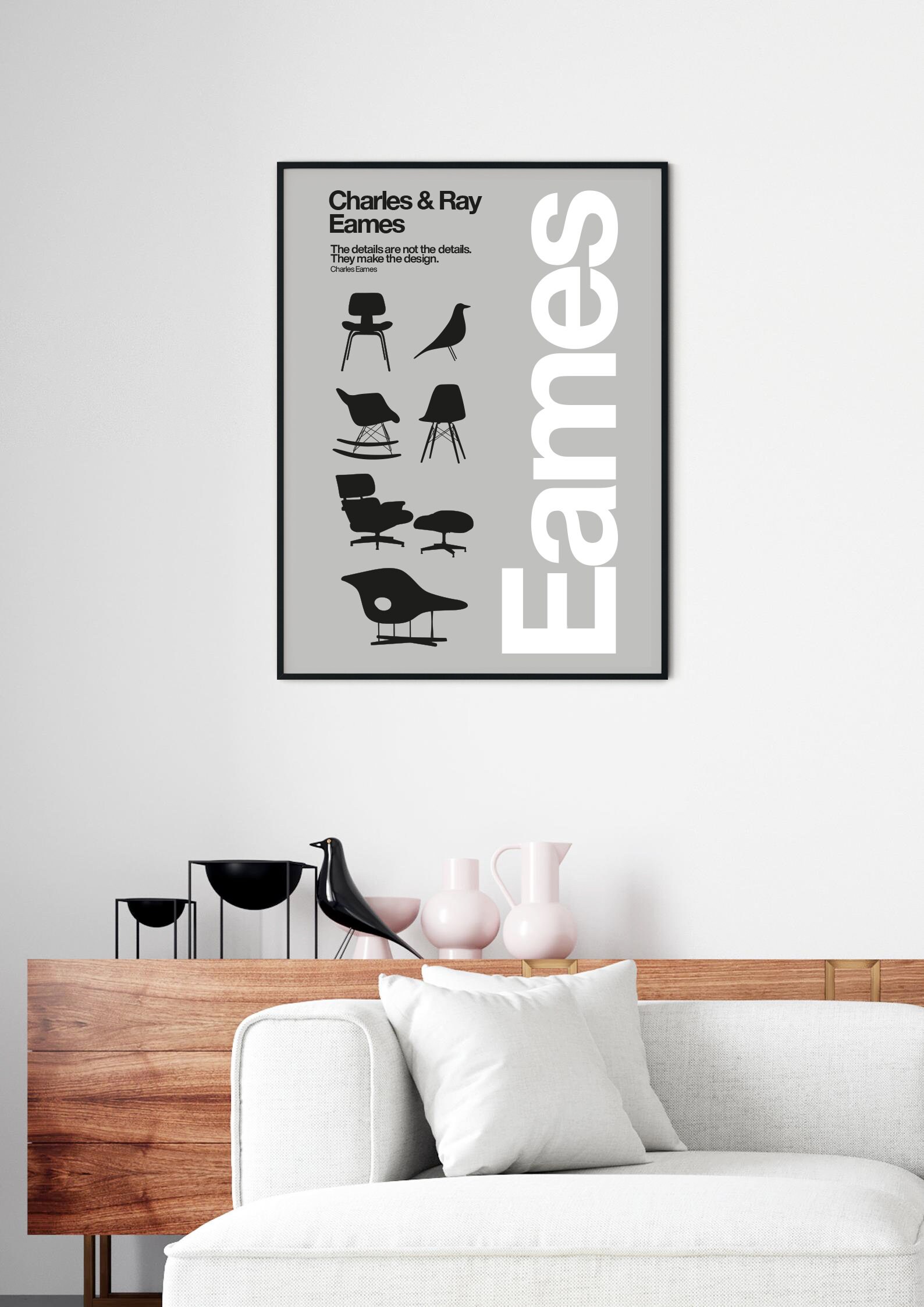 (希少) eams design Eames Chair Print, Midcentury Design, Bauhaus Poster