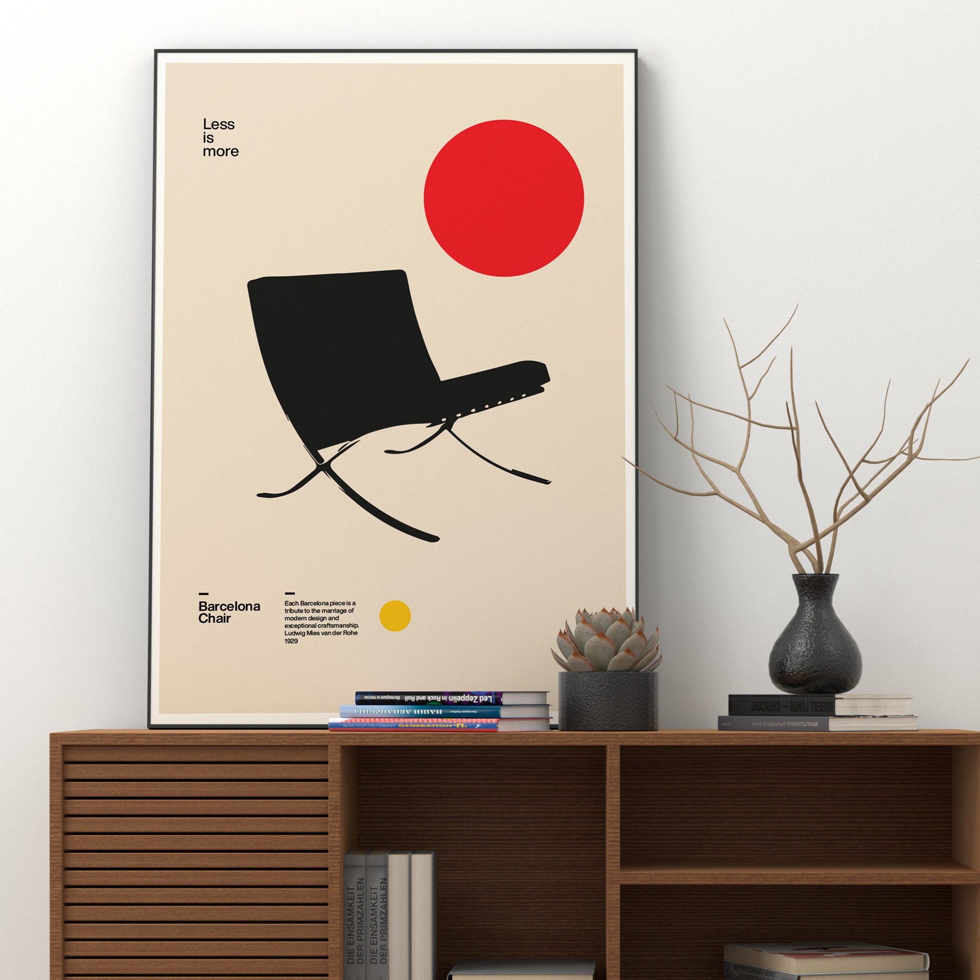 Barcelona chair poster Mies van der Rohe poster Ludwig Mies -  Portugal