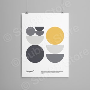 Bauhaus Poster, Minimalist Geometric Wall Art, Swiss Graphic Design Print, Architect Gift, Home Decor