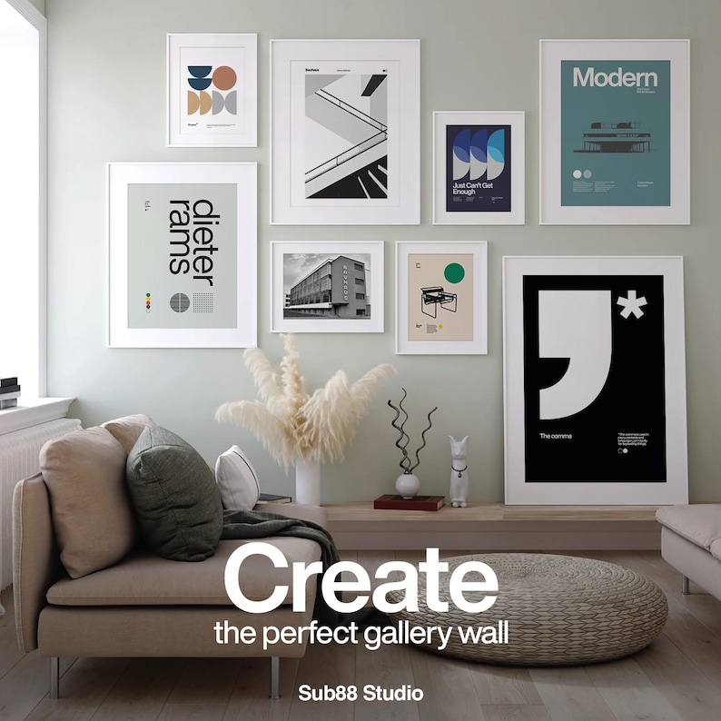 Dieter Rams Poster, 10 Principles of Good Design Print, Modernist Typography Wall Art image 8