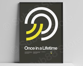 Once in a Lifetime Music Print: New Wave Art, 80s Swiss Design