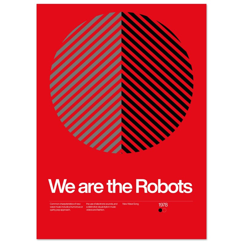 We Are The Robots Print: Minimalist New Wave Music Poster bild 7