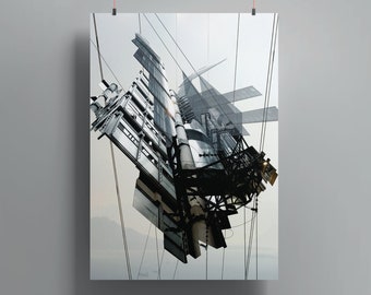 London Architecture Art Print: Abstract City Skyline Montage