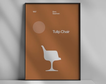 Eero Saarinen Tulip Chair Print: 1957 Mid-Century Modern Art