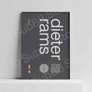 Dieter Rams Helvetica Poster: Bauhaus Exhibition Art Print