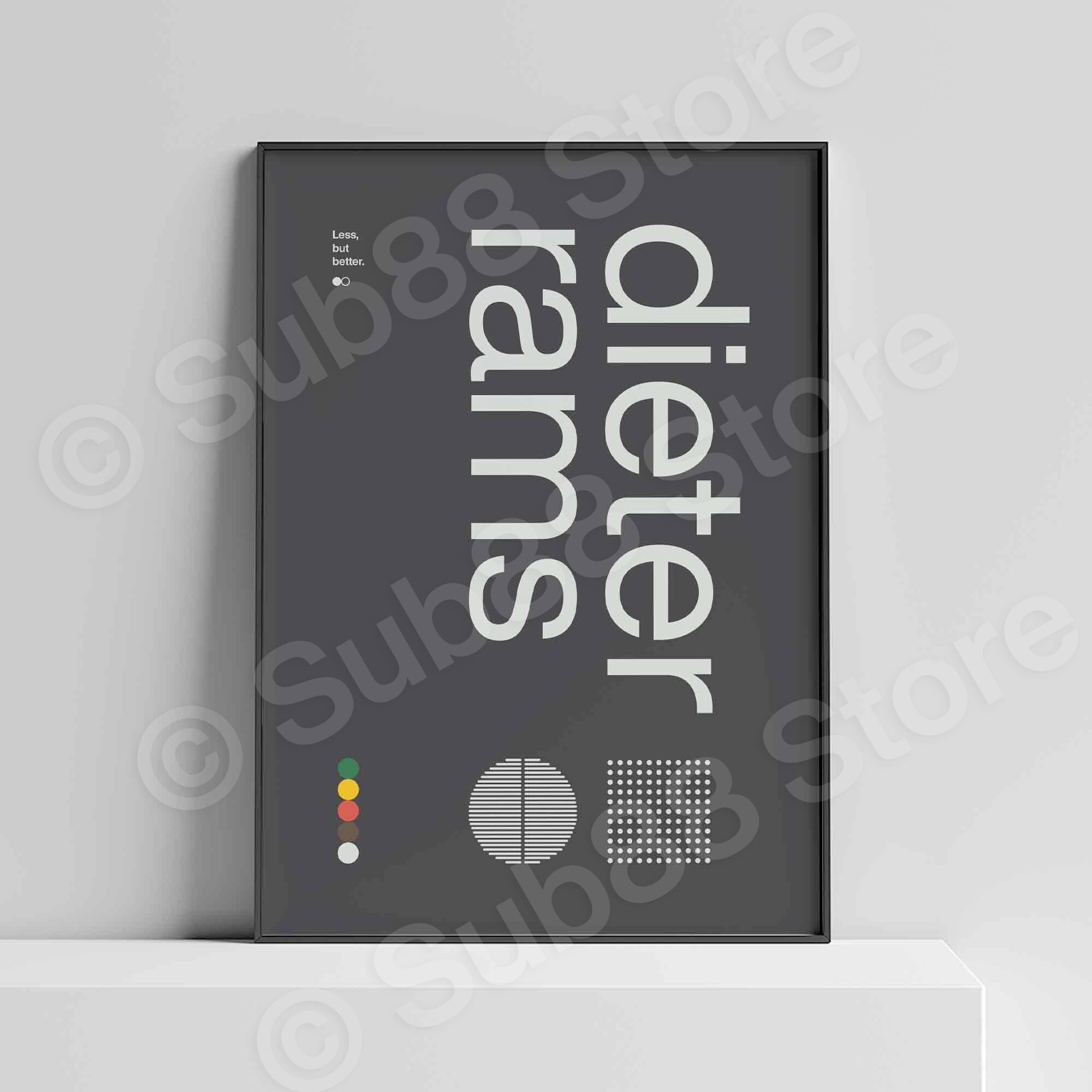 Dieter Rams Helvetica Poster: Bauhaus Exhibition Art Print