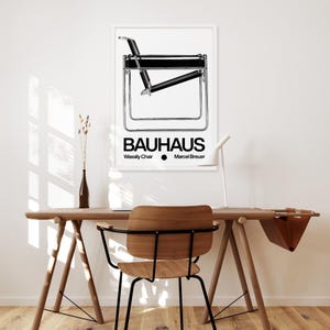 Wassily Chair Bauhaus Poster | Marcel Breuer Mid-century Modern Print ...