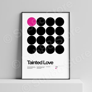 Tainted Love Inspired Lyrics Print | Music Print | Unframed Indie Music Art | Concert Poster | Gig Poster