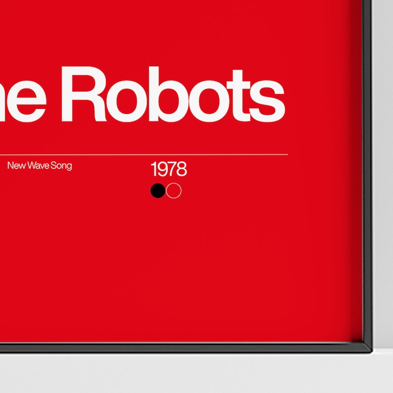 We Are The Robots Print: Minimalist New Wave Music Poster bild 3