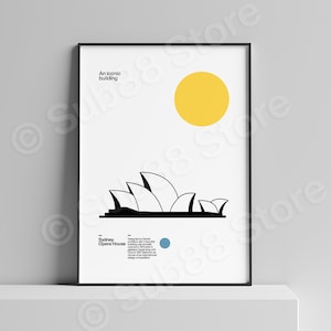 Sydney Opera House Print: Minimalist Architecture Poster