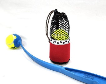 Dog Ball Holder, Fetch Ball Bag, Mesh Ball Holder for Dog, Fur Babies Gift Ideas, Dog Accessories, Tennis Ball Holder, Made in USA
