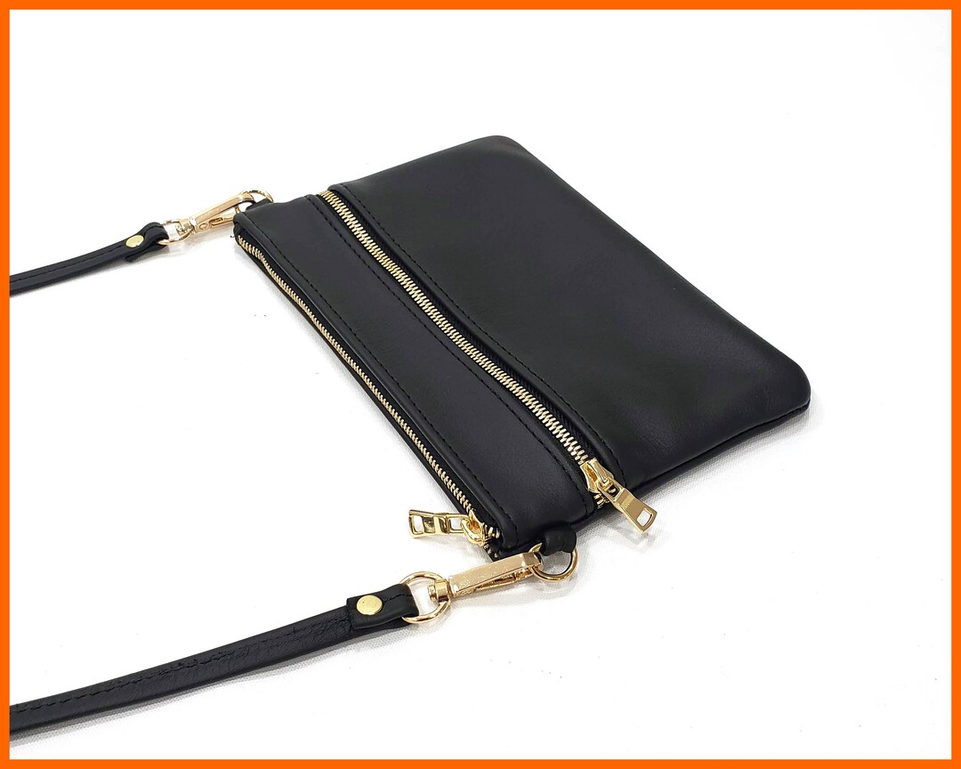 Slim Crossbody Bag Leather Crossbody Purse Long Strap Purse Etsy
