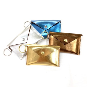 Cartera de cuero con llavero, Cartera de cuero con llavero personalizado, Llavero, Billetera de cuero, Regalo para dama de honor