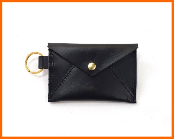 Leather Card Case Keychain Wallet Card and Cash Holder Small Leather Wallet 100 Genuine Leather Made in USA Etsy Ireland