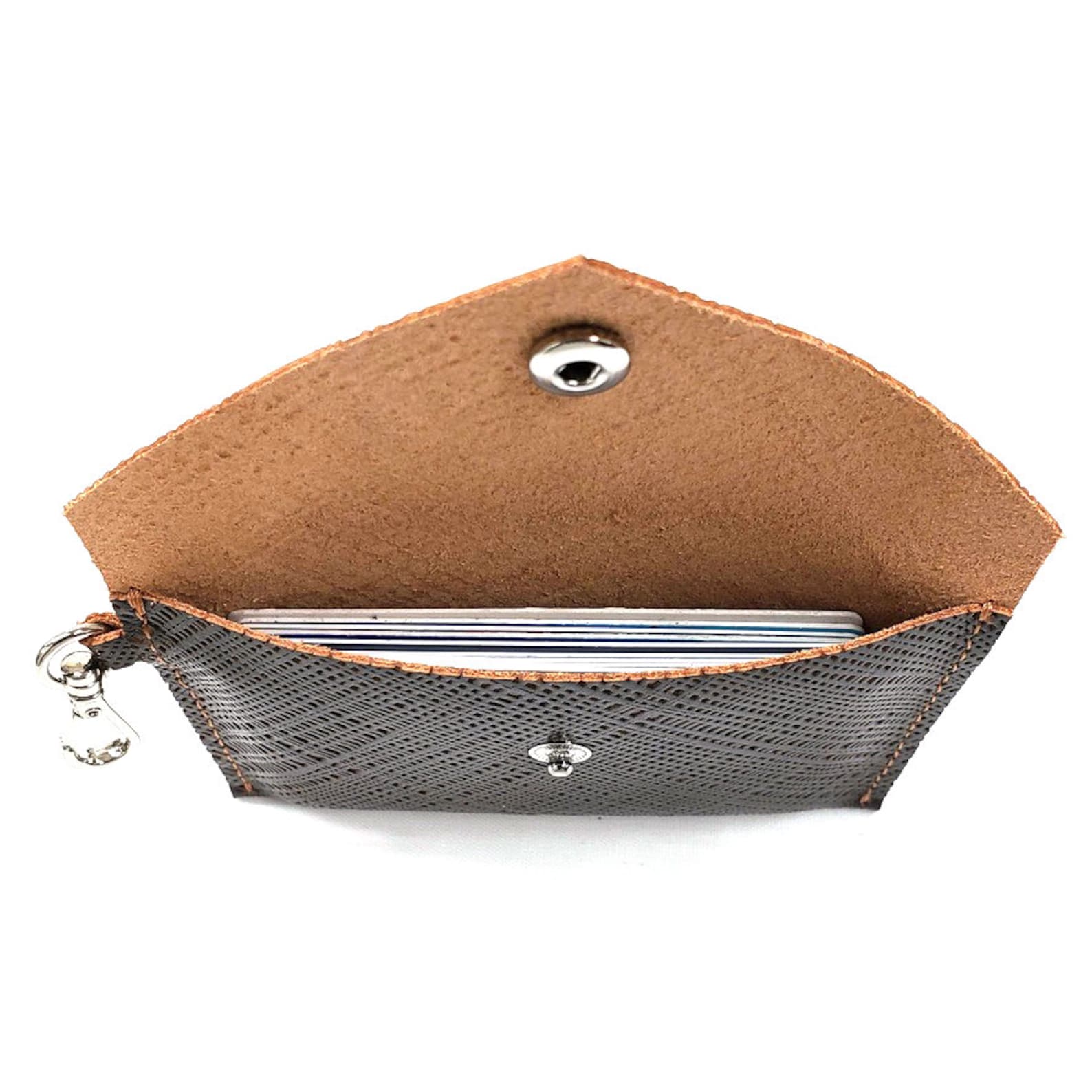 Leather Keychain Wallet Personalized Leather Keychain Wallet Etsy