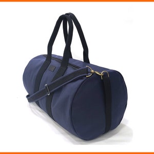 Navy Blue Duffel Bag, Canvas Duffel, Travel Bag, Weekender Bag, Carru On Bag, Large Travel Bag, Sports Bag, Personalize travel Bag
