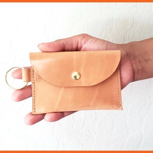 Llavero de cuero, tarjetero, billetera de cuero, billetera pequeña, regalo de cumpleaños, tarjetero de cuero, ideas para regalos de Navidad