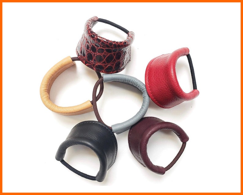 Leather Hair Tie Hair Cuff Hair Tie Leather Hair Cuff Hair Etsy