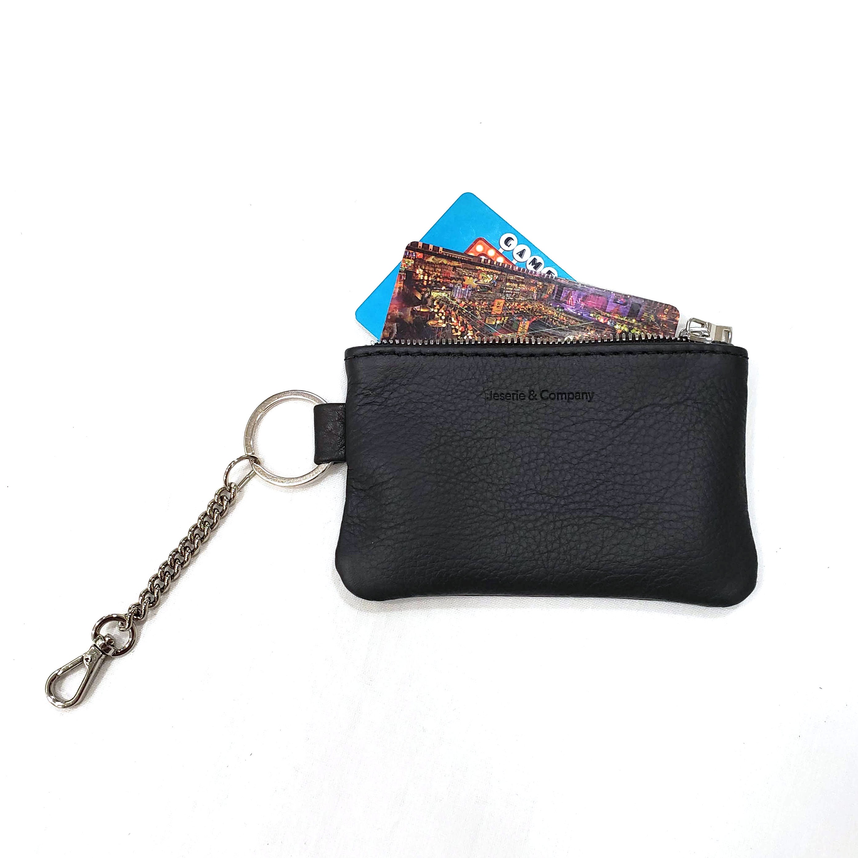 Leather Coin Pouch Belt Loop Wallet Small Card Wallet 