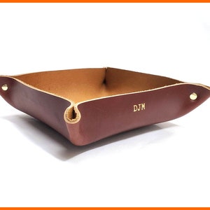 Ledertablett, Leder Valet Organizer, Organizer für Männer, Schlüssel und Geldbörse Organizer, Personalisieren Geschenk für Männer, Wohnzimmer Organizer
