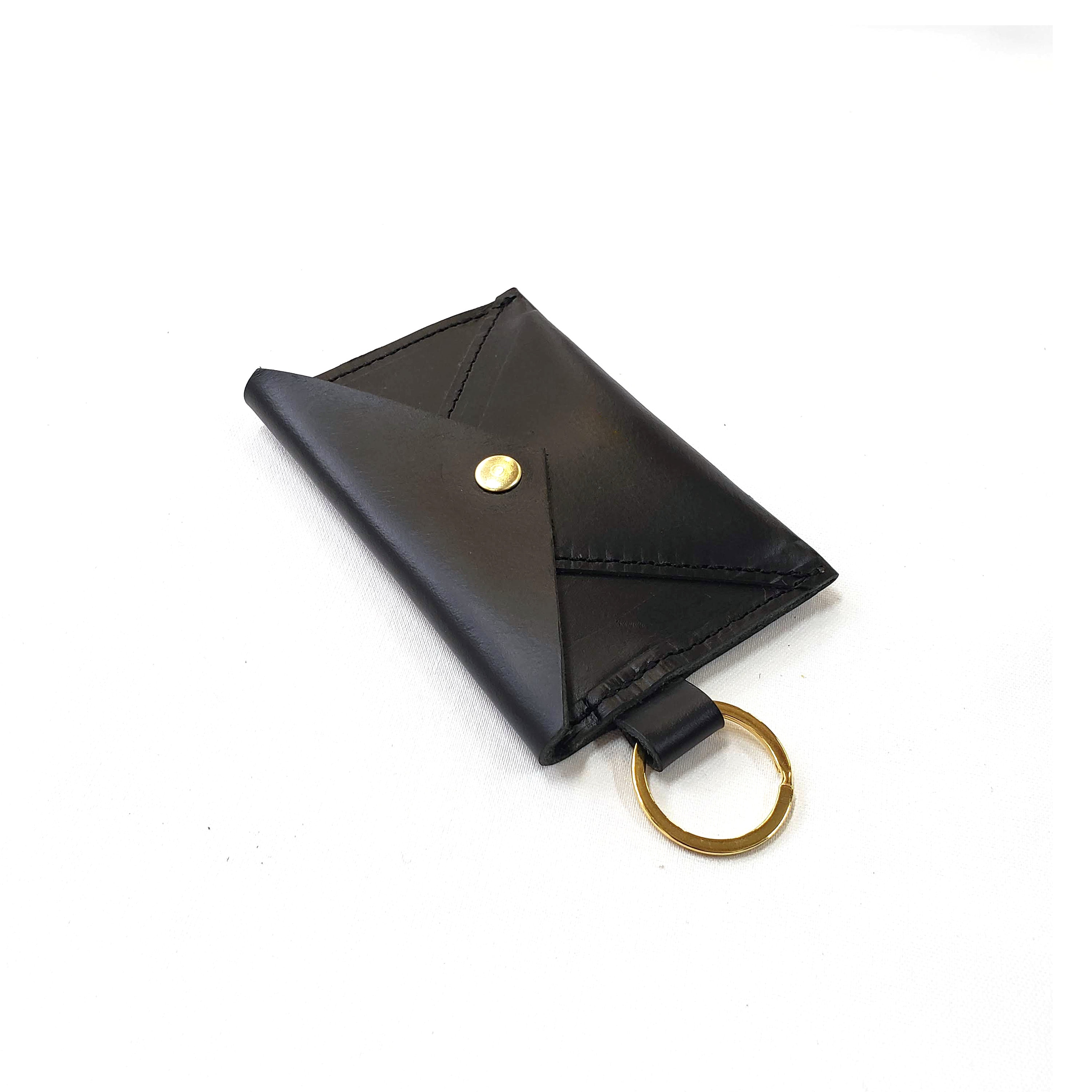 Leather Card Case Keychain Wallet Card and Cash Holder Etsy