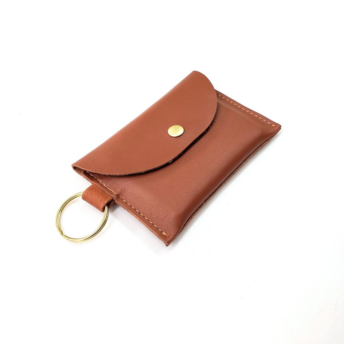 Leather Keychain Wallet Leather Card Wallet Card Wallet With Etsy