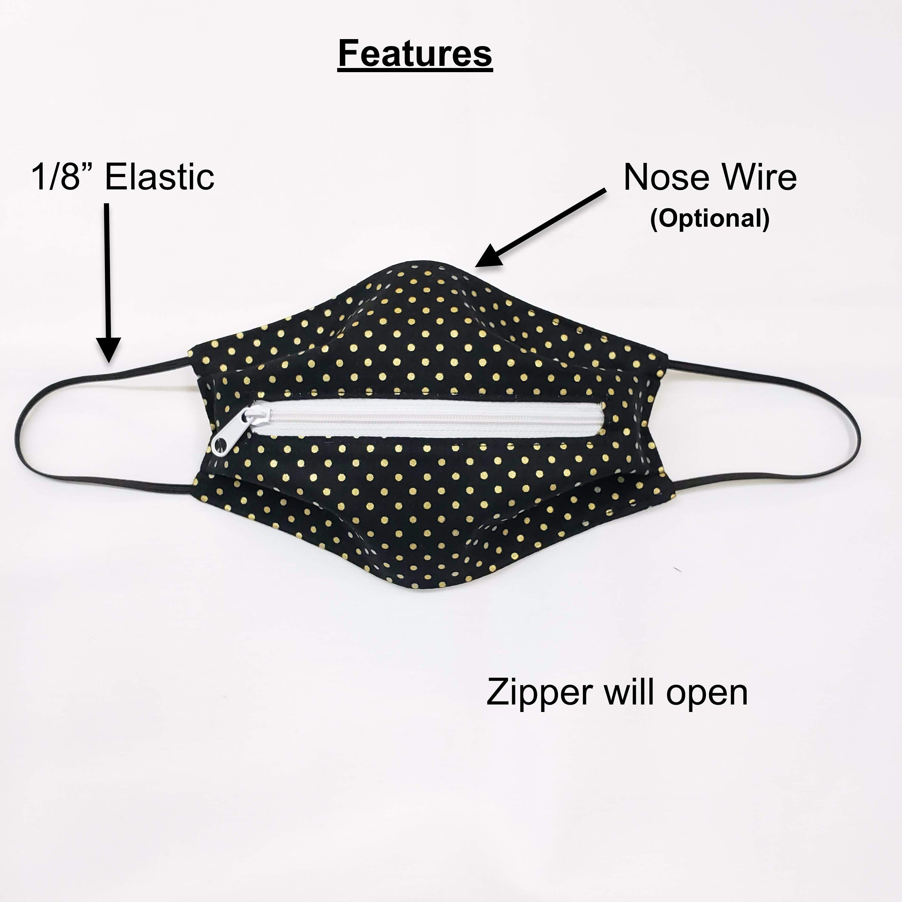 Face Mask with Zipper Zippered Face Mask Face Mask With Etsy