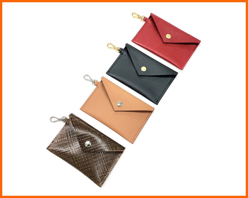 Leather Keychain Wallet Personalized Leather Keychain Wallet Etsy