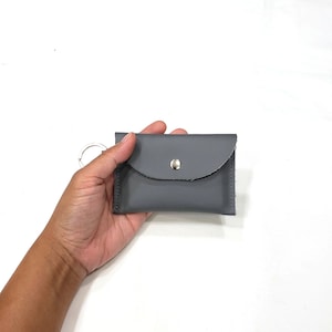 Tarjetero de cuero para tarjetas y billetes, llavero, tarjetero personalizado, billetera fina, llavero, regalo personalizado, ideas de regalo
