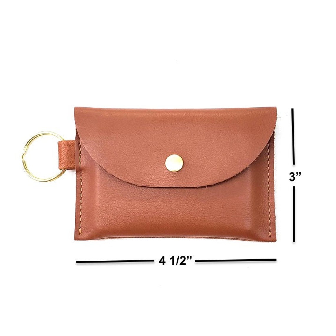 Leather Keychain Wallet Leather Card Wallet Card Wallet With Etsy