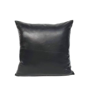 Black Lamb Skin Pillow Cover, Lamb Skin Leather Pillow Cover, Black ...