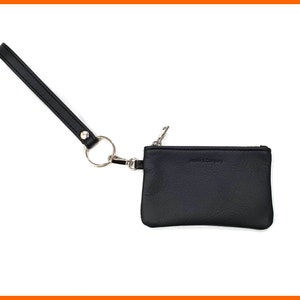Leather Small Pouch, Coin Purse, Keychain Pouch, Wristlet Pouch, Pouch with Strap, Wallet Pouch, Card Pouch, Gift Idea for Women, Pouch