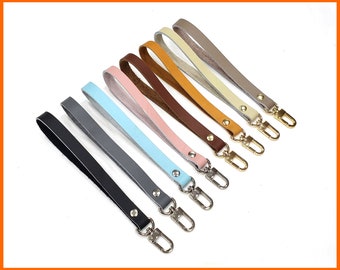 Leather Wristlet Strap, Handmade Key Fob, Purse Strap