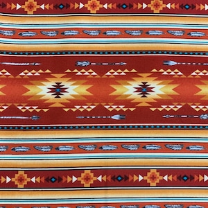 Native Spirit Blanket Stripe Quilting Fabric by Elizabeth&#39;s Studio 100% Cotton Material Sewing Yardage Fat Quarter American Native Indian