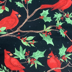 Cardinal Christmas Medley in Red by Susan Winget for Wilmington Prints Quilting Fabric 100% Cotton Material Sewing Yardage holiday