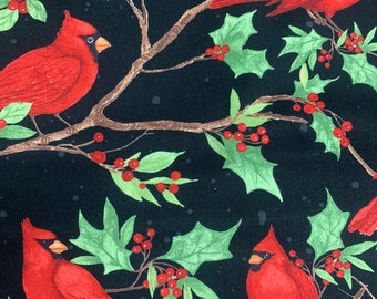 Cardinal Christmas Medley en rojo de Susan Winget para Wilmington Prints Tejido acolchado 100 % algodón Costura Yardas vacaciones