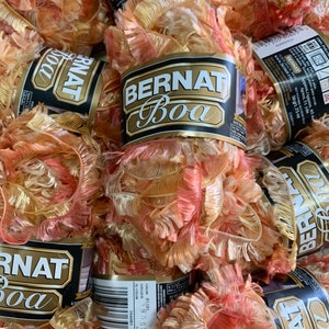 Bernat Boa Garn ~ Sungold ~ Wimperntusche gelb orange
