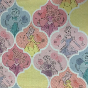 Pretty Princess Patch Quilting Fabric by Springs Creative 100% Cotton Material Sewing Yardage Fat Quarter Belle Jasmine Cinderella
