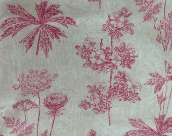 Floral Pink 100% Baumwolle Tivoli Garden by Wilmington Quilting Fabric Material Nähen Meterage Fat Quarter