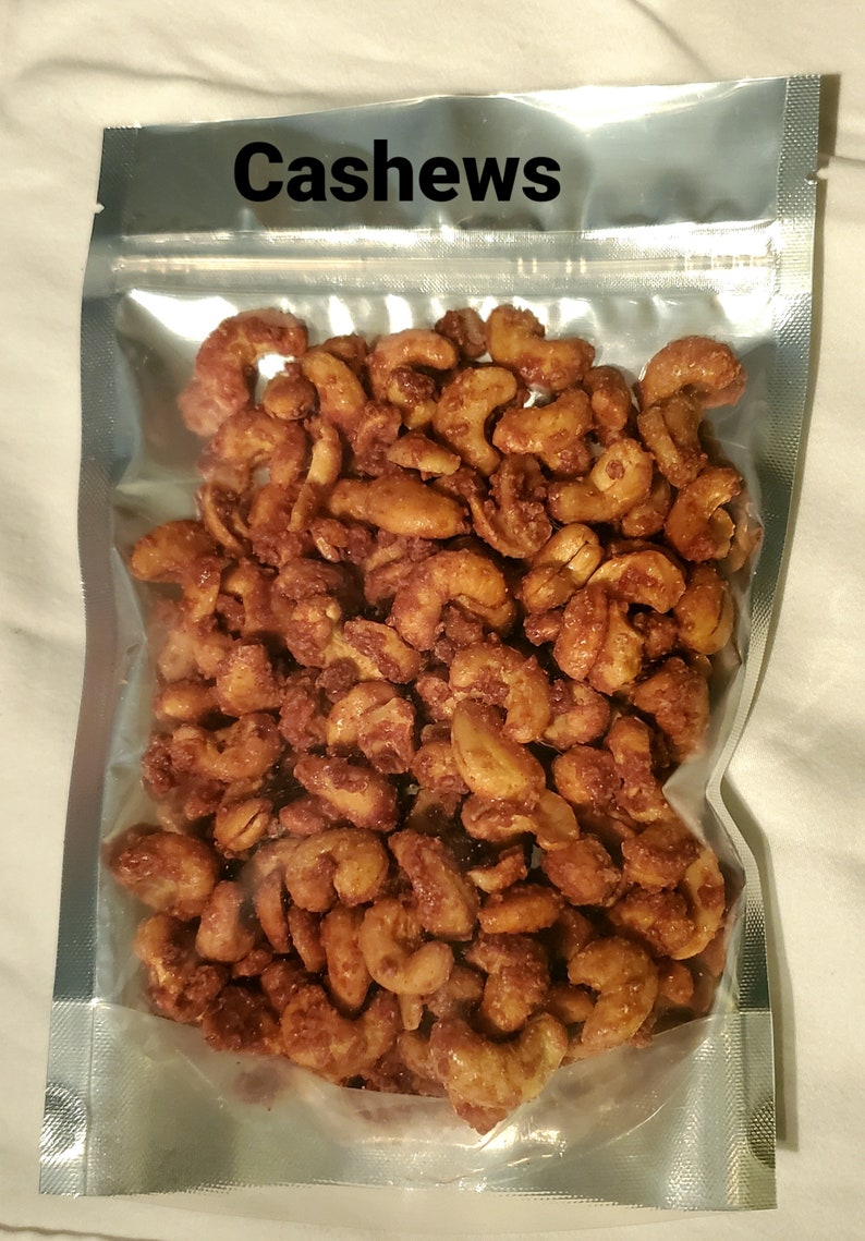 Cinnamon roasted cashews, cashews, cinnamon roasted nuts, snack gift, gift food, gluten free, vegan, Bavarian nuts, gifts, glazed, nuts image 4