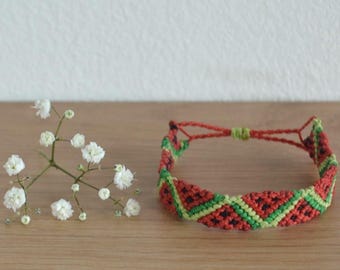 Watermelon Polyester Cord Bracelet