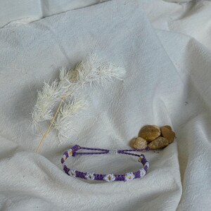 Daisy bracelet Purple